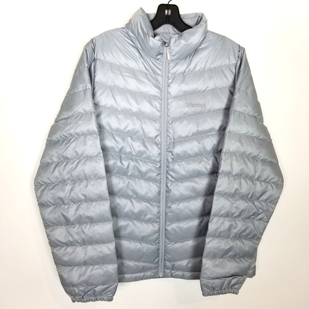 Marmot ‎ Women Jena Down Jacket  700 Fill Power Sz XL Gray Puffer Zip Up Warm
